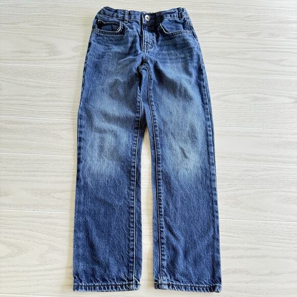 Place Boy's Straight Blue Denim Adjustable Waistband Jeans Size 8 - Picture 1 of 4